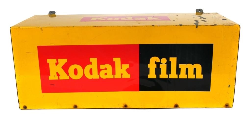 Appraisal: Vintage Kodak camera store dealer hanging metal sign in the