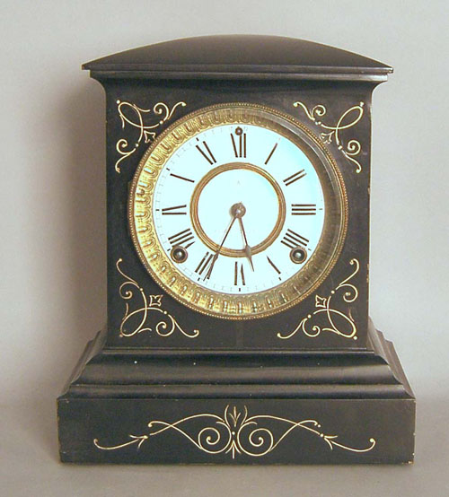 Appraisal: Ansonia slate mantle clock h