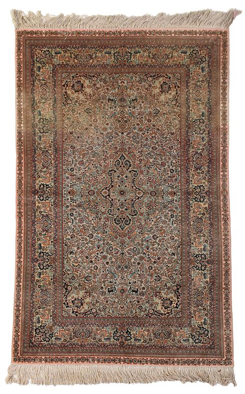 Appraisal: Fine Woven Turkish Hereke Prayer Rug th century salmon pale