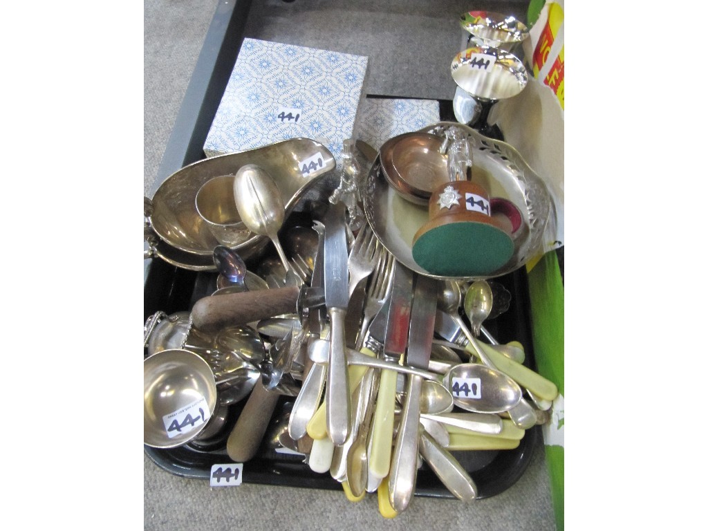 Appraisal: Tray lot of EP items and loose cutlery