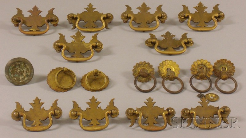 Appraisal: Group of th and Early th Century Brass Furniture Hardware