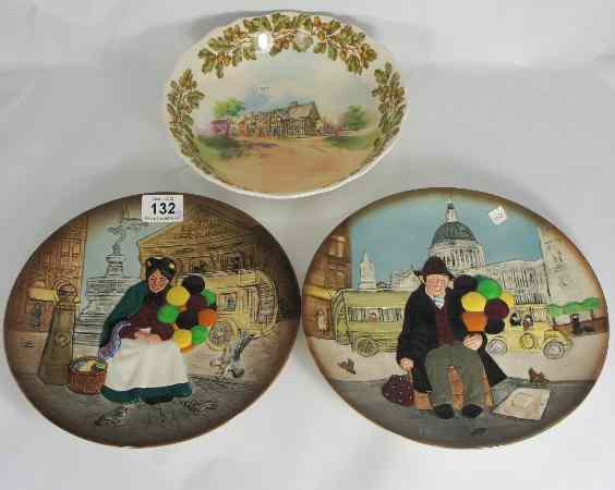 Appraisal: Royal Doulton Embossed Plates Old Balloon Sellar D and Balloon