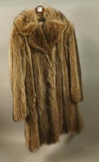 Appraisal: Ladies Vintage Fox Car Coat Wide notched collar Full length