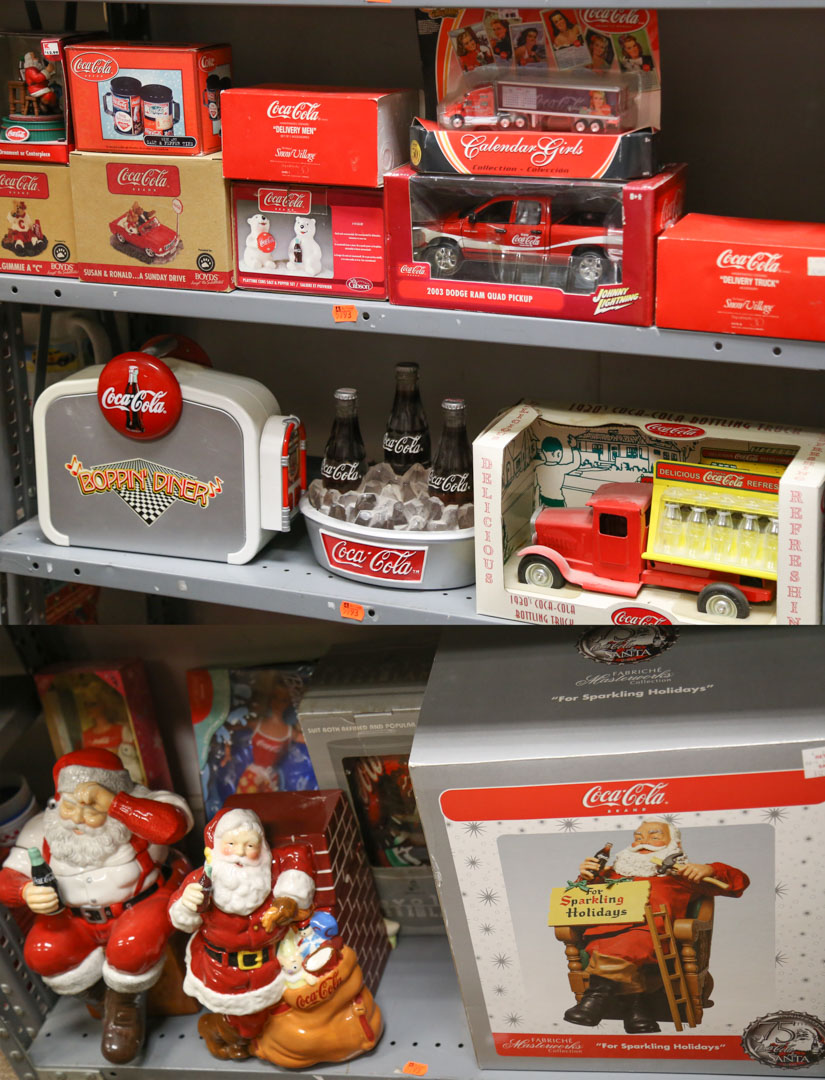 Appraisal: Three shelves of Coca-Cola collectibles Undernumber