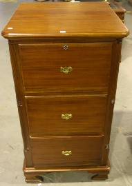 Appraisal: A Victorian style mahogany file cabinet ensuite with previous lot