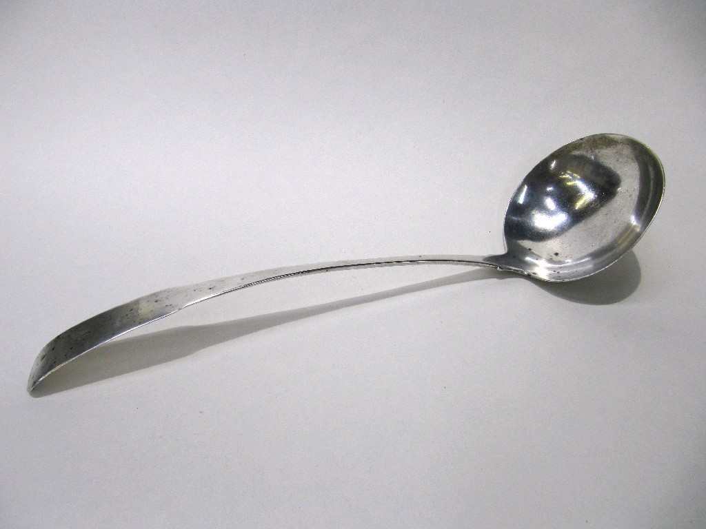 Appraisal: Continental white metal soup ladle