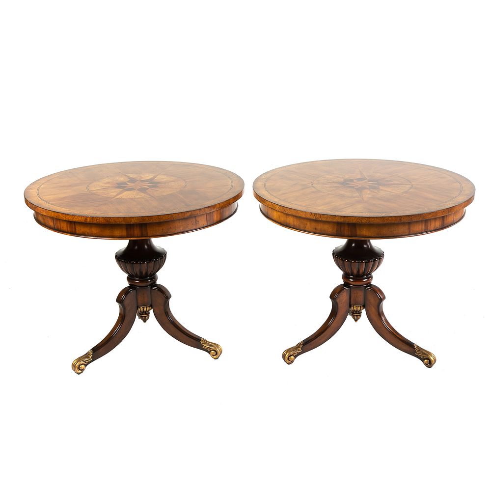 Appraisal: Pair of Century Monarch Explorers Lamp Tables A pair of