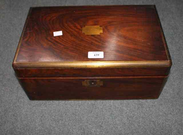 Appraisal: A TH CENTURY WALNUT WRITING SLOPE with fitted interior with