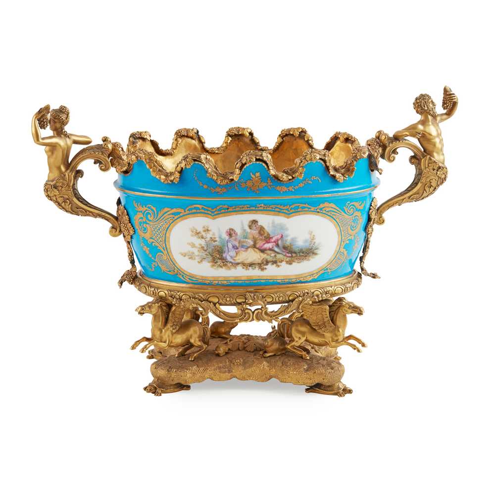 Appraisal: S VRES STYLE PORCELAIN AND GILT METAL MOUNTED MONTEITH LATE