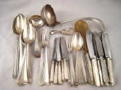 Appraisal: A quantity of silver flatware and cutlery Dutch assay together