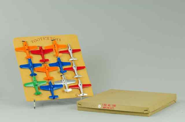 Appraisal: TOOTSIETOY STORE SALES CARD WITH DOZEN AIRPLANES Full sheet of