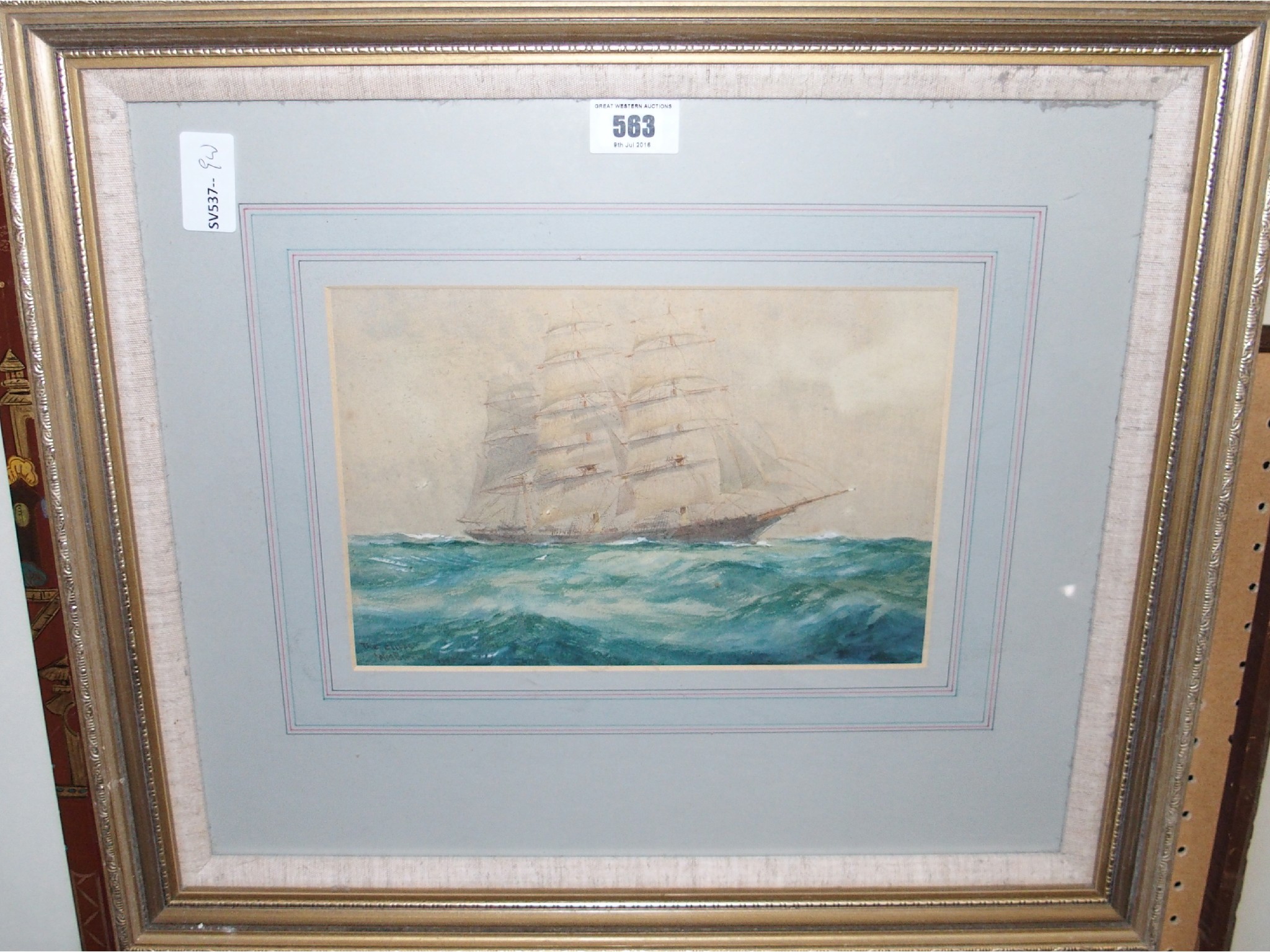 Appraisal: WILLIAM MARSHALL BIRCHALL The Clipper signed gouache