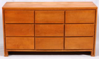 Appraisal: MODERN MAPLE TRIPLE DRESSER BY CONANT BALL H L Conant