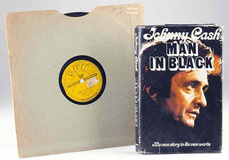 Appraisal: Johnny Cash Autographed Book and Sun Recordincluding ''Johnny Cash Man