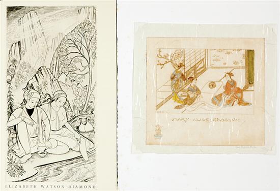 Appraisal: Rare collection antique and vintage bookplates including private press and