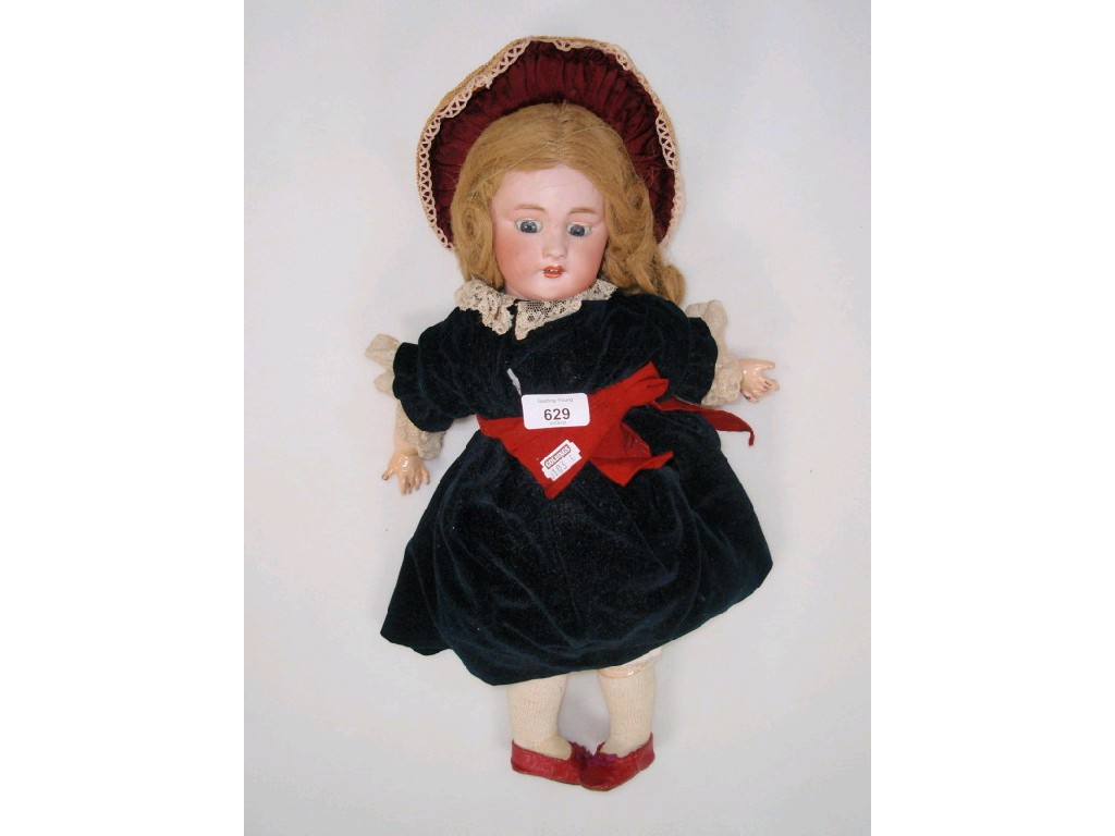 Appraisal: A bisque headed collectors doll