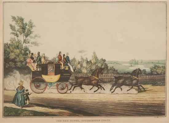 Appraisal: Pollard The Red Rover Southampton Coach color engraving x inches