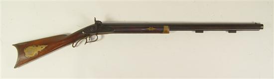 Appraisal: Half Stock Percussion Rifle In caliber Brass trigger guard and