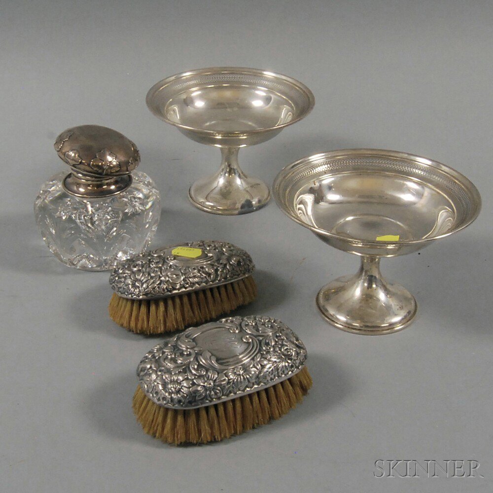 Appraisal: Five Gorham Sterling Silver and Silver-mounted Items a pair of