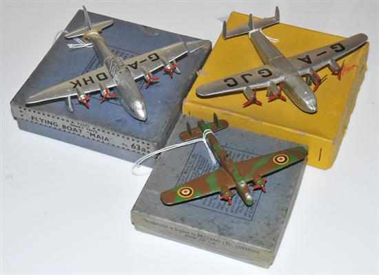 Appraisal: DINKY C 'WHITLEY' BOMBER DINKY AVRO 'YORK' AIR LINER AND