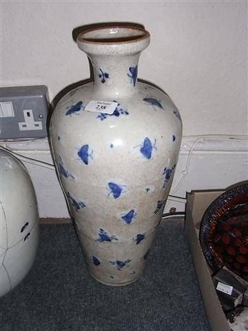 Appraisal: A CHINESE BLUE AND WHITE PORCELAIN BALUSTER VASE decorated with