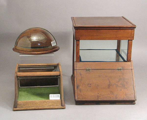 Appraisal: Early country store advertising display cases Lot features several variously