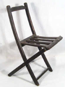 Appraisal: An antique child folding chair