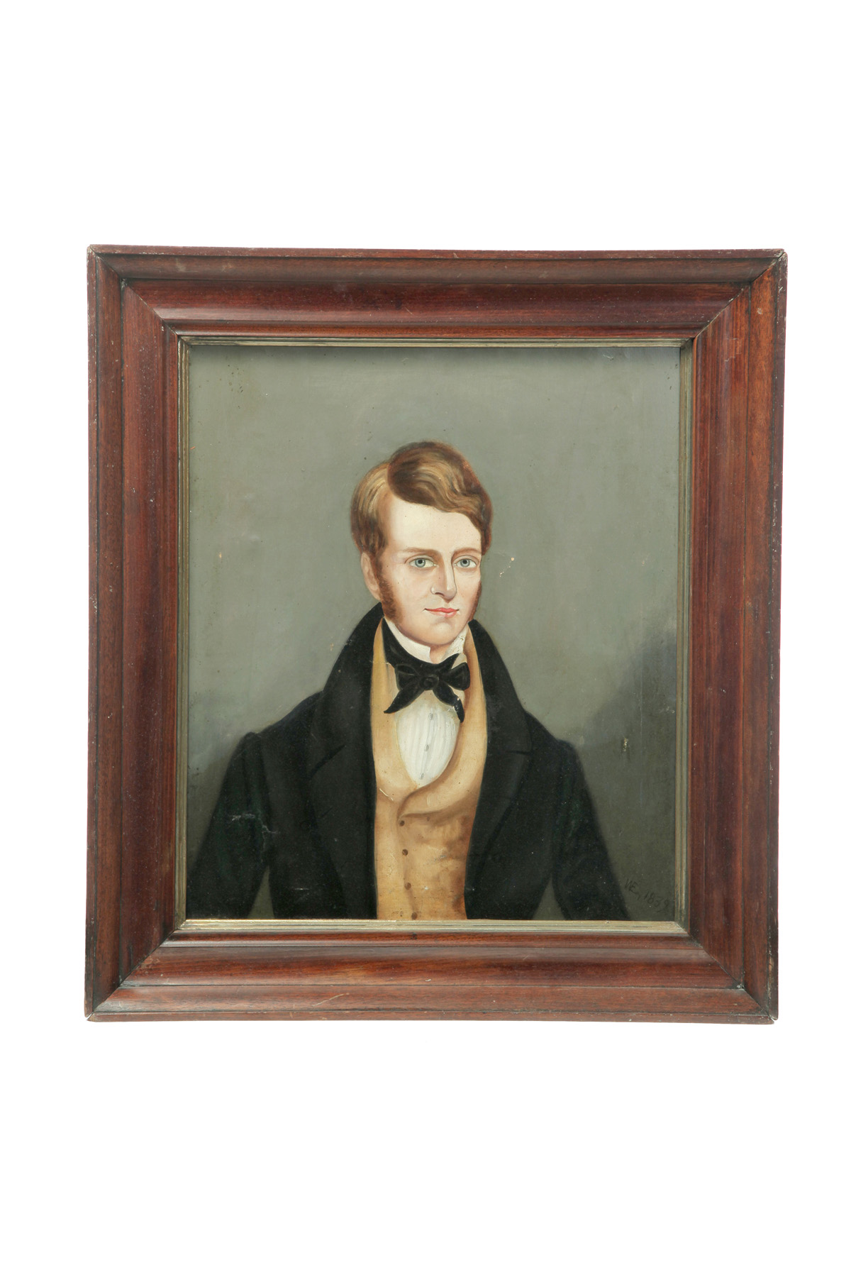 Appraisal: FRAMED PORTRAIT OF A YOUNG GENTLEMAN England nd quarter- th