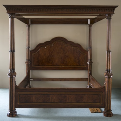 Appraisal: Biltmore Estate Magnussen King Canopy Bed Mahogany Manufactured by Magnussed