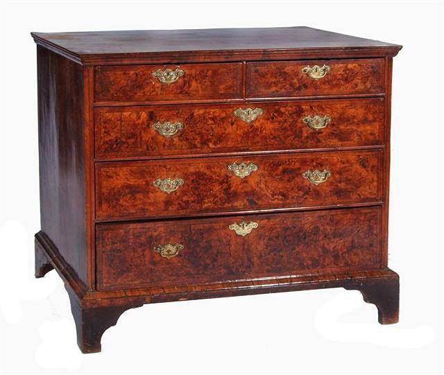 Appraisal: AN TH CENTURY WALNUT AND FRUITWOOD STRAIGHT FRONT CHEST of