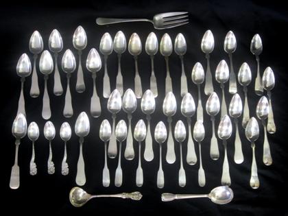 Appraisal: Collection of American silver flatwareassorted makers th th century