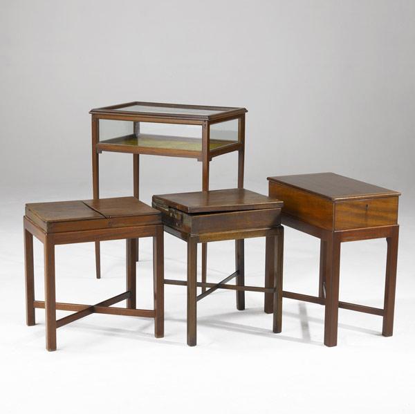 Appraisal: ENGLISH FURNITURE Mixed grouping includes bidet two side tables and