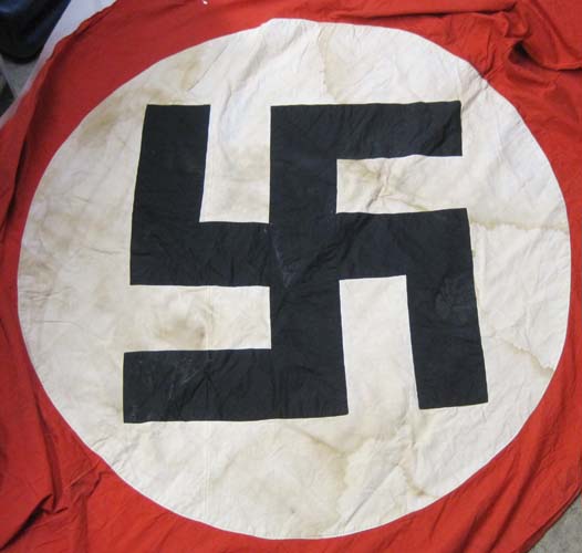 Appraisal: WORLD WAR TWO GERMAN NAZI BANNER double sided approximately x