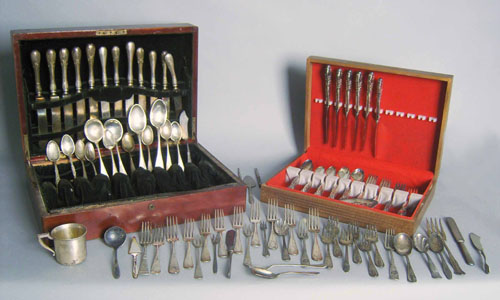 Appraisal: Group of sterling and plated flatware