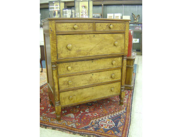 Appraisal: 'S MAPLE SIX DRAWER CHEST