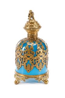 Appraisal: Palais Royal Blue Crystal Perfume Bottle Palais Royal circa s