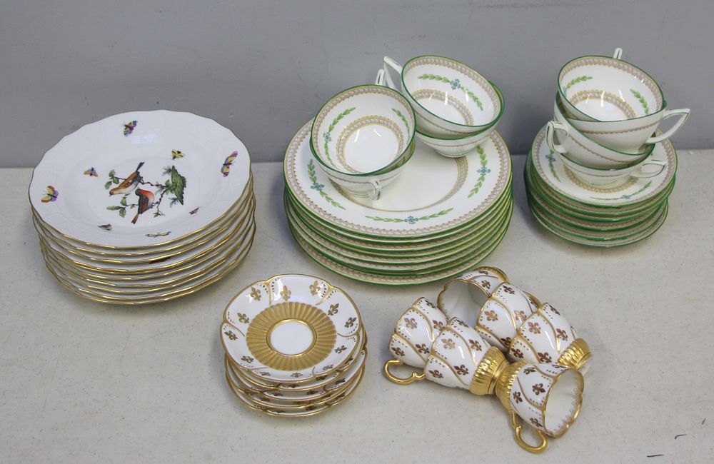 Appraisal: Herend Minton And Limoges Porcelain Grouping To include Herend Bird