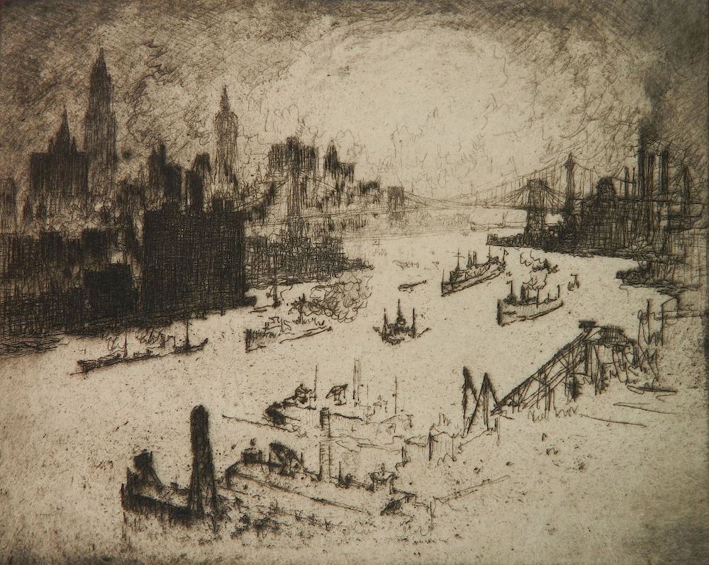 Appraisal: Joseph Pennell etching and drypoint Joseph Pennell American - -