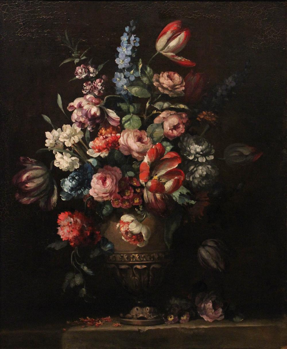 Appraisal: CONTINENTAL SCHOOL TH CENTURY STILL LIFE OF SPRING FLOWERS IN