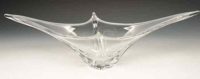 Appraisal: A DAUM GLASS BOWL of stylised winged form x