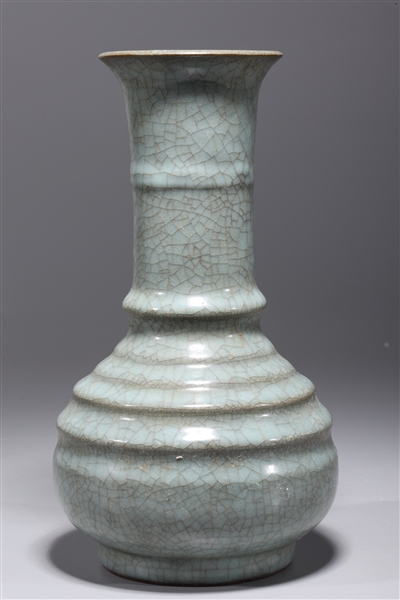 Appraisal: Chinese celadon crackle glazed vase overall good condition H x