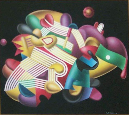 Appraisal: Candy Store Acrylic on Canvas Ginsburg Yankel x inches In