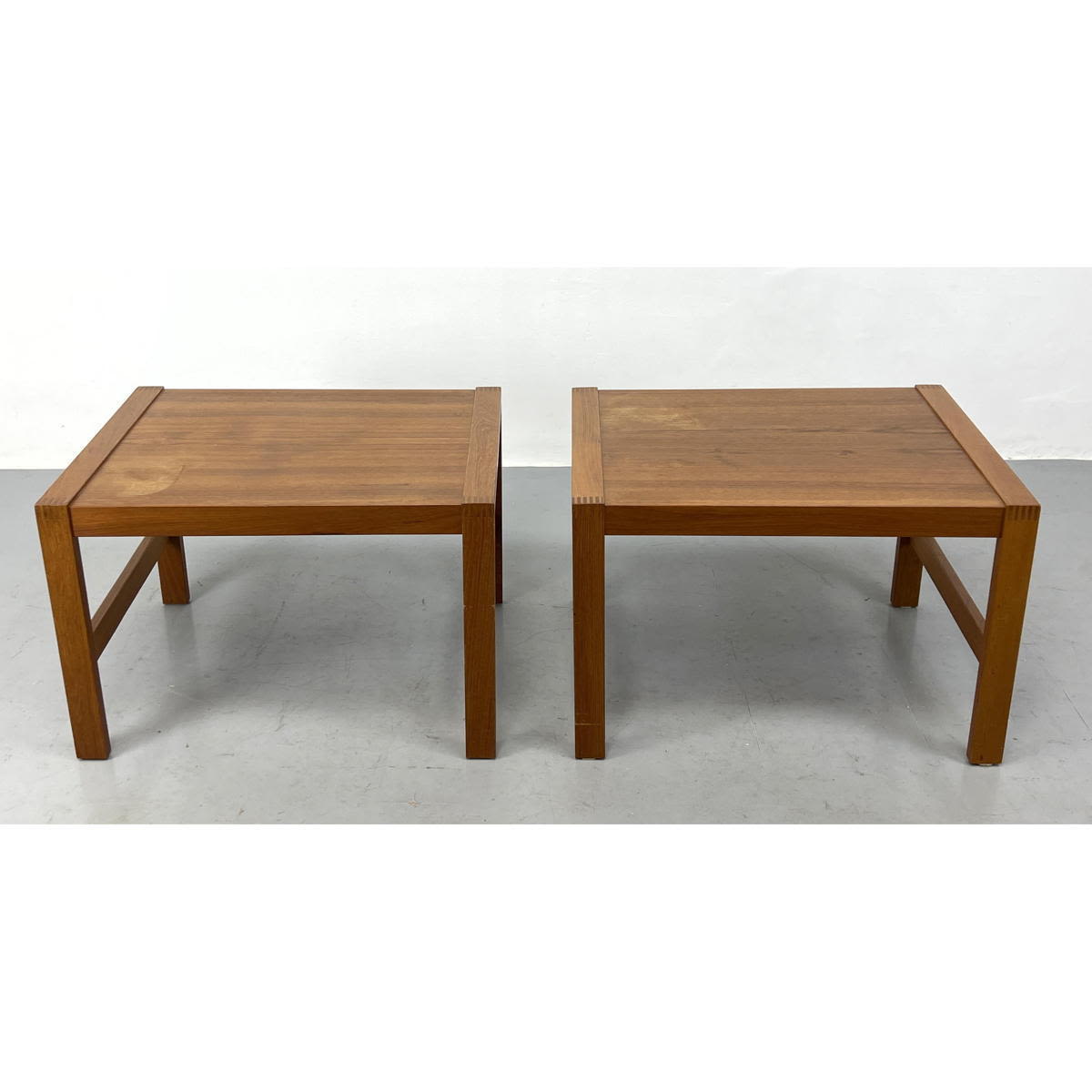 Appraisal: NH Collection Danish Modern teak side end tables Dimensions H