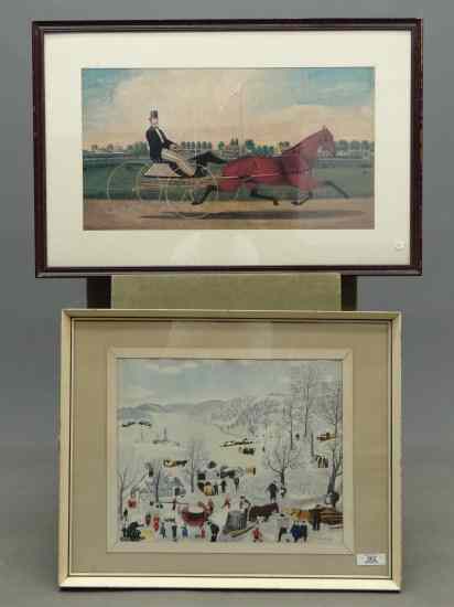 Appraisal: Lot including trotter print sight '' x '' and Grandma