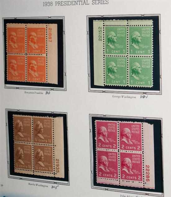 Appraisal: Group of Definitive plate blocks - ' Scott - primarily