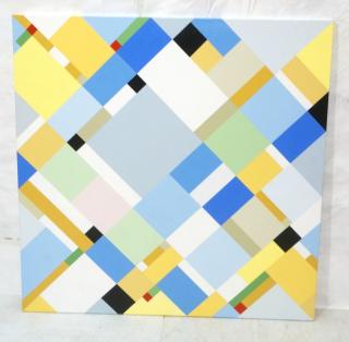 Appraisal: Contemporary Abstract Oil Painting Piet Mondrian style with varying size