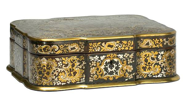 Appraisal: A Napoleon III boulle marquetry table box third quarter th