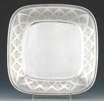 Appraisal: A Tiffany Co Sterling Silver Serving Bowl Square shape with