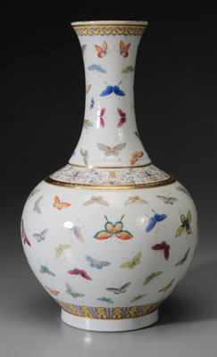 Appraisal: Famille Rose Bottle Vase China Xuantong period - finely enameled