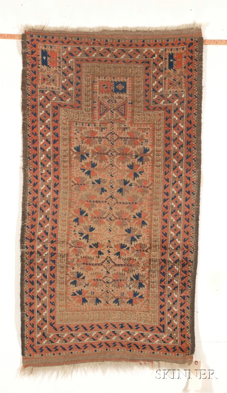 Appraisal: Baluch Prayer Rug Northeast Persia last quarter th century small